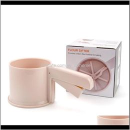 Semimatic Sieve Mechanical Handheld Sifter Shaker Cup Shape Hxbc 8Ikac Baking Pastry Tools Nklfx