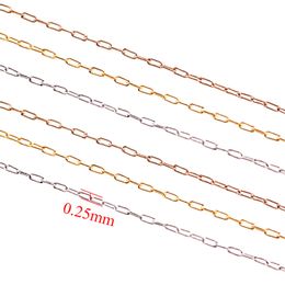 cable beading Canada - 2Meter Stainless Steel DIY Necklace Chain 0.25mm Thin Beading Cable Chains Jewelry Making Supplies Wholesale Lots Bulk 1511 Q2
