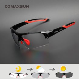 COMAXSUN Photochromic Cycling Glasses Discoloration Glasses Road Bike Sport Sunglasses Bike Eyewear Bicycle Goggles 2 Style