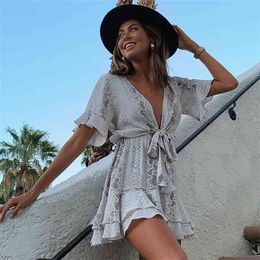 Foridol Snake Pattern Print Vestidos Vintage Ladies Short Dresses Female Summer Spring Boho Casual Dress Elegant Sundress 210415