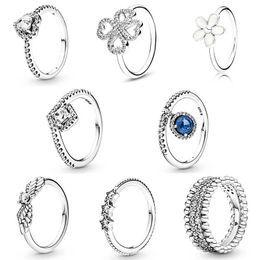 8 Style New Fashion Women 925 Sterling Silver Rings Bright Angel Wings Crystal Finger Ring for Wedding Jewelry