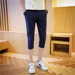 Men's Cropped Pants Korean Slim Summer Casual Shorts Five Points Loose 210420