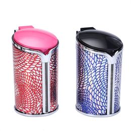 Colorful Plastic Portable Dry Herb Tobacco Cigarette Holder Ashtrays Container Storage Box Stash Case Smoking Ashtray LED Lamp Cover Cap High Quality DHL Free