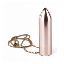 NXY Eggs Powerful Metal Bullet Vibrator 10 Speed Vibration G spot Massager Necklace Mini Vibrators Pendant USB Charge Sex Toys for Woman 1124