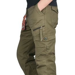 Military Cargo Pants Men Loose Baggy Tactical Long Trousers Casual Cotton Army Cargo Pants Men Multi Pockets Plus size 3XL 210406