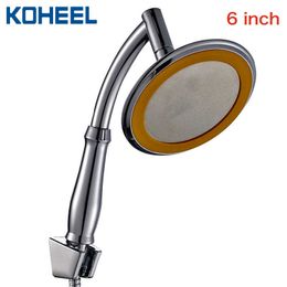 Shower Head Water Saving Rain Handheld Big 6 Inch High Pressure Bathroom Rainfall SPA 210724