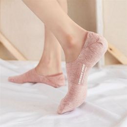 5 Pairs Fashion Socks Cotton Summer Women Socks Cartoon Cotton Women's Ankle Candy Color Lady Short Socks Slippers For Women 211221