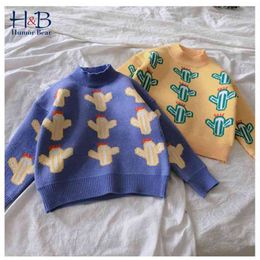 Kids Knitted Sweater Autumn Baby Children's Clothes Cartoon Sweet Knit Bay Girls 210611