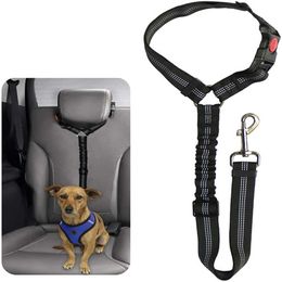 1pc Dog Seat Belt Harness Adjustable Dog Cat Safety Leads Car Seat Belt Nylon Vehicle Seatbelts Car Seat Belt For Dogs Cats Pet 211006