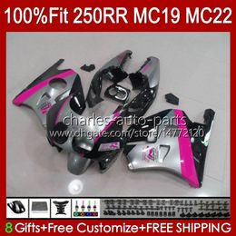 Injection Body For HONDA CBR250RR MC19 1988-1989 CBR 250 RR CC 250R 250RR 88 89 112HC.262 CBR250 RR CC 1988 1989 Bodywork CBR 250CC 88-89 OEM Fairings Kit grey rose blk