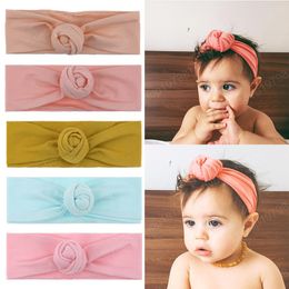 Infant Chiffon Headband Soft Top Knot DIY Baby Girls Turban Hairband Elastic Wide Child Hair Accessories Gifts Birthday Gift