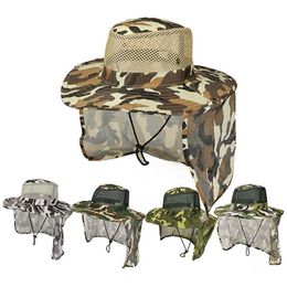 Breathable Military Camouflage Bucket Hats Army Hunting Outdoor Hiking Climbing Fishing Sun Protector Fisherman Cap Tactical Men