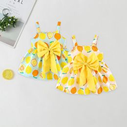 Girl's Dresses Summer Children Kids Baby Girls Lemon Print Comfortable Leisure Chic Fashionable Daily Party Cotton A-line Dress