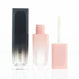 2021 5ML Rhombus Empty Creative Gradient Black DIY Lip Gloss Lipstick Hollow Tube Injection Moulding Cute Bottle Cosmetic Gloss Container