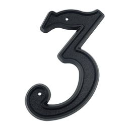 139mm Big 3D House Number Door Home Address Numbers For Digital Outdoor Sign 5.5 Inch. #3 Black ABS Plastic Other Hardware