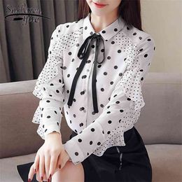 fashion women blouse chiffon s tops and blouses long sleeves causal shirts wave point clothing blusas 2069 50 210521