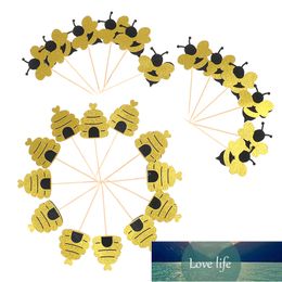 12 adet Sevimli Arı Şekli Cupcake Kağıt Kek Topper Doğum Günü Partisi Kek Honeybee Meyve Tatlı Dekoratif Malzemeleri Seçtikleri