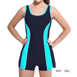 Women's Swimwear One Piece Swimsuit Athletic Boyleg High Cut Bathing Suit Lap Tummy Control Sport