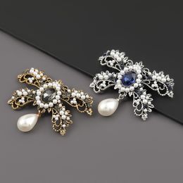 High Quality Vintage Imitation Pearl Brooches For Women Elegant Fashion Pin Elegant Crystal Brooch Women Wedding Jewellery