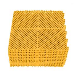 Bath Mats 12pcs Interlocking Plastic Non-Slip Tile Drainage Mat For Drain Pool Shower