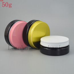 50G X 50PC Black PET Cream Jar,Empty Cosmetic Containers,DIY Lotion/Cream, Eye Container,Three Color of The Aluminum Covergood qty