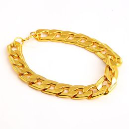 Link, Chain Gold Bracelet Men On Hand Stainless Steel Cuban Link For Fasion Hip Hop JewelryWholesale