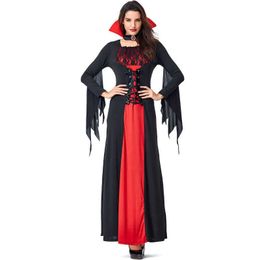 Halloween Costume New Bat Suit Red and Black Lace Cosplay Y0913