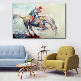 Abstract Watercolour Horse Picture Wall Art Canvas Painting Modern Animal Posters And Prints For Living Room Home Decoration