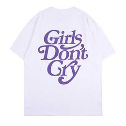 Girls Dont Cry Funny Cute Purple Shirts Graphic Tees Japanese Streetwear 2020 Summer Harajuku Oversized T Shirt Women Clothing Y0621