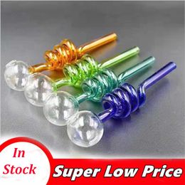 cheapest Pyrex Glass Oil Burner Pipe Smoking Pipes Dab Rig Tobacco Burning Water Bongs Tube 14cm Hand Cigarette Herb Hookah DHL Free