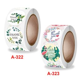 1inch Holiday Gift Packaging Seal Label Sticker 500pcs/lot Wedding Favour Thank You DIY Stickers Coated Paper Color Packing Labels