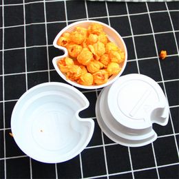 Snack Cup Holder Creative Fried Chicken Fries Popcorn Cup Holder Disposable Cold Drink Milk Tea Plastic Tray DH8576