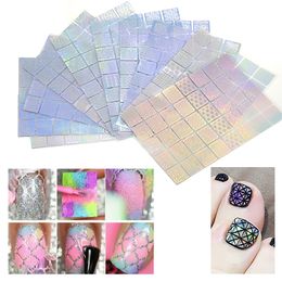 airbrush stencils for nails Canada - 400 pieces vinyls kit guide template sticker for nail art diy airbrush stencil tips decals mixed 36 designs