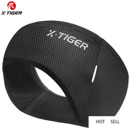 tiger ears headband UK - X-TIGER Winter Outdoor Cycling Headwear Sport Sweatband Windproof Headband Keep Warm Fleece Bike Equipment Ear Warmer