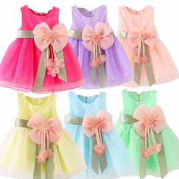 Baby Girls Sleeveless Lace Cake Dress Children Toddler Princess Dress For Baby 1 Year Birthday Kids Girl Baptism Dresses K1 Q0716