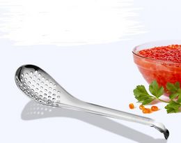 Stainless Steel Caviar Strainer Spoon Molecular Mixologist Slotted Bar Spoon Spherification Spoons