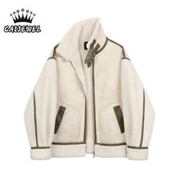 Women's Granular Plush Overcoat Cashmere Jackets Winter Thickening Warm Korean Fashion Female TOPs Cotton Padded Coat Outerwear 211216