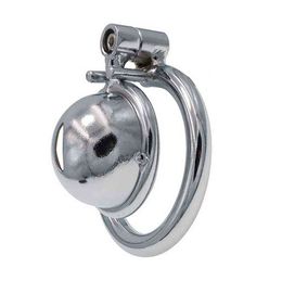 Cockrings Super Mini Penis Cage Stainless Steel Chastity Men Cock Male Device Trumpet Lockable BDSM Sex Toys. 1124