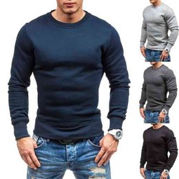 Zogaa Brand Men Sweatshirts Hoodies Casual Pulovers Crewneck Sweatshirt Tops Clothes Solid Color Hoodies Streetwear Men 211217