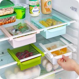 Kitchen Refrigerator Receive Box Storage Rack Fridge Freezer Shelf Holder Pull-out Drawer Organiser Space Saver Organizer by sea LLA12343