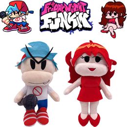 2pcs Set Game Friday Night Funkin Plushies Figures Boyfriend Girlfriend Plush Toys Stuffed Characters Soft Dolls Fans Kids Gift H1025