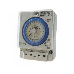 Timers TB388 Mechanical Timer Switch 100-240V 15A 24H 96 Settings 15 Minutes Minimum Setting Interval Programmable Controller