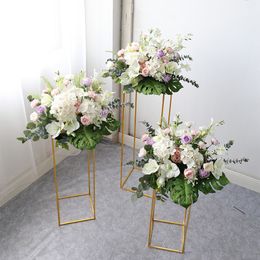 4PCS Iron Arch Wedding Decoration Welcome Sign Billboard Backdrops Metal Frame Flowers Plinths Balloons Rack Birthday Party Stage 263S