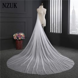 Elegant Wedding Accessories 3 Meters 1 Layer Wedding Veil White Ivory Simple Bridal Veil With Comb Wedding Veil X0726