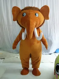 Mascot CostumesHalloween Christmas Brown Long Elephant Mascot Costume Set Party Costume Large Advertising Costume
