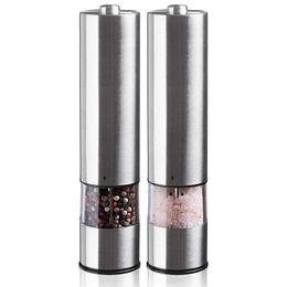 2pcs/set Electric salt and pepper grinder mill grinde grain 210910