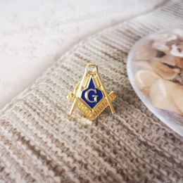wholesale Masonic Lapel Pins Badge Mason Freemason Gold plated Exquisite gift BLM9