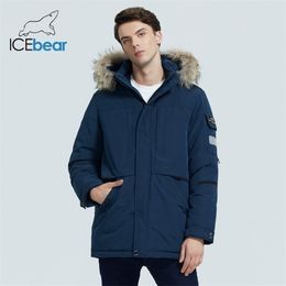 men's winter jacket thick and warm cotton coat High quality male clothing hooded Parkas MWD19805I 211206