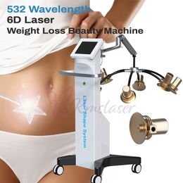 6D laser 532nm wavelength lipolaser slimming machine for whole body shape cellulite removal slim beauty equipment