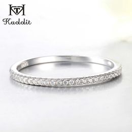 Wedding Rings for Women Girls Solid 925 Sterling Silver 5A Gemstone Handmade Band Engagement Size 10 Fine Jewellery 210706